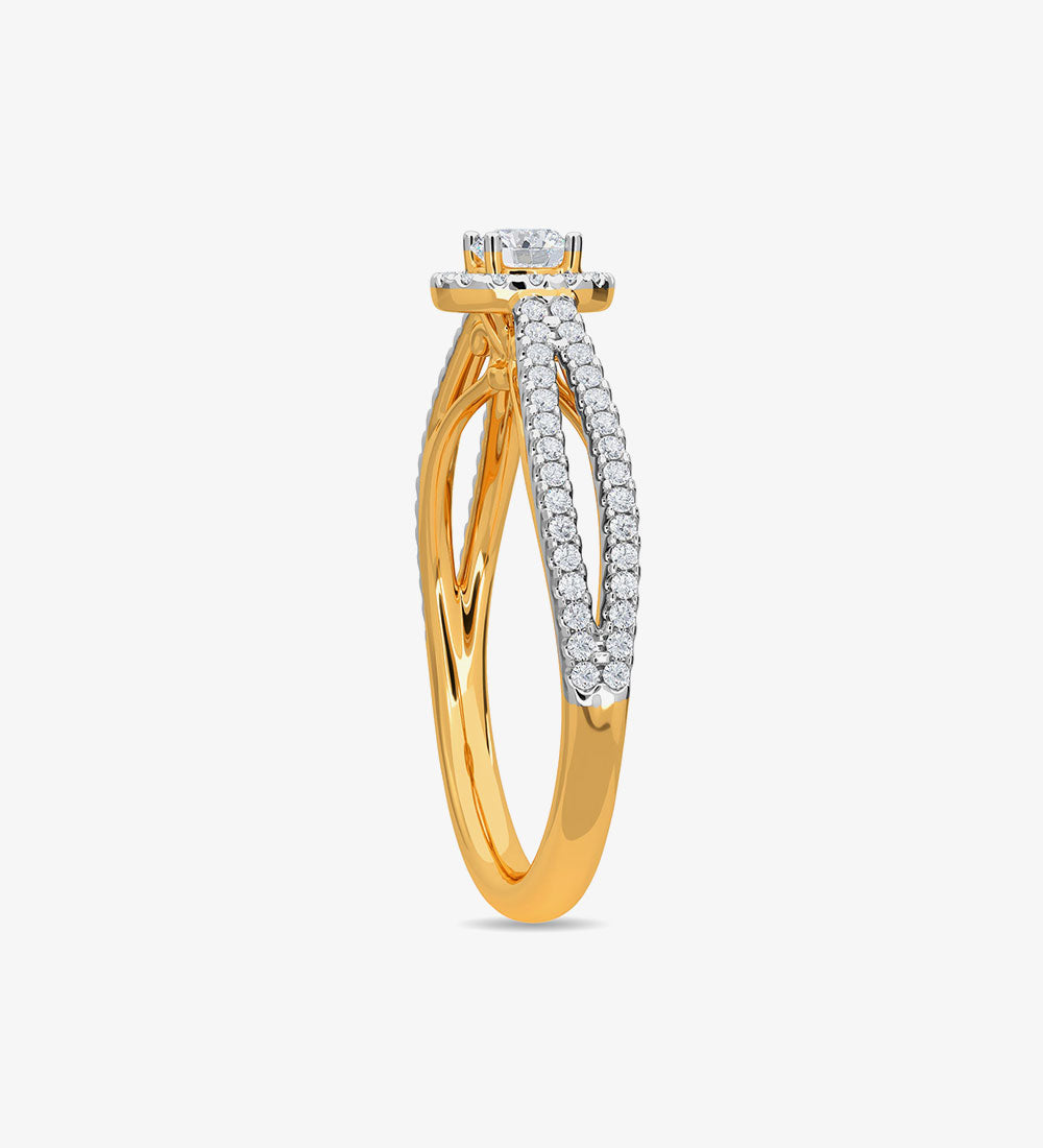 Erina Solitaire Ring Kisna White Gold Ring