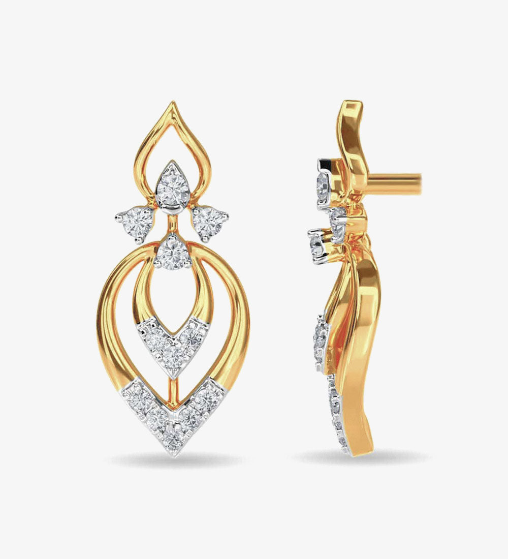 Diamond Stud Eulla Earring Rose Gold