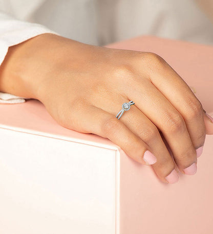 Erina Solitaire Ring Kisna White Gold Ring