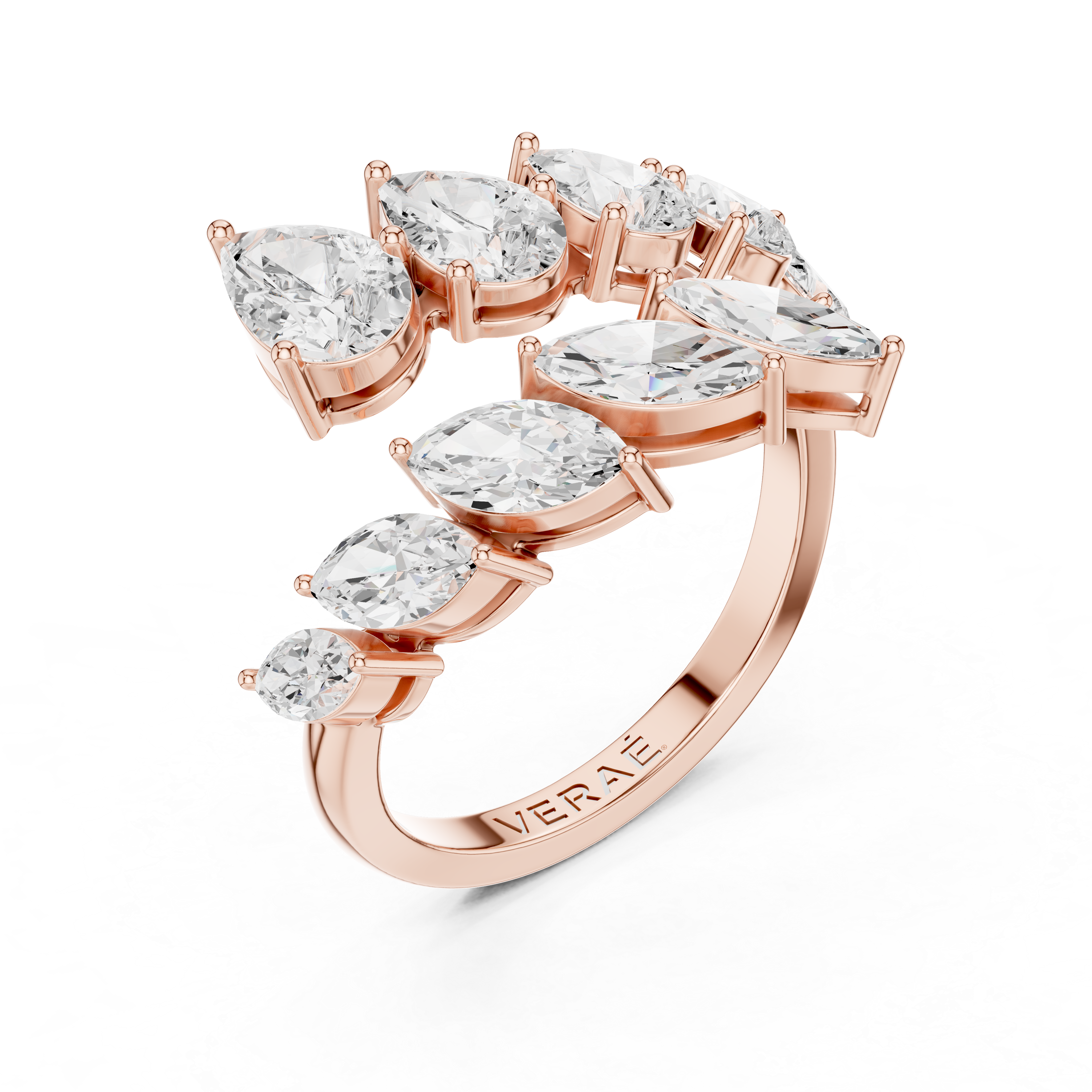 SEREN | The Cascade Marquise & Pear Bypass Ring