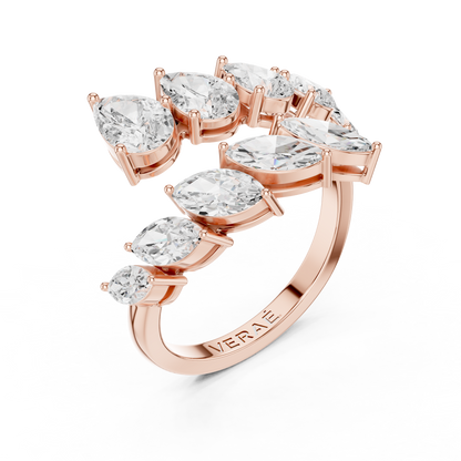 SEREN | The Cascade Marquise & Pear Bypass Ring