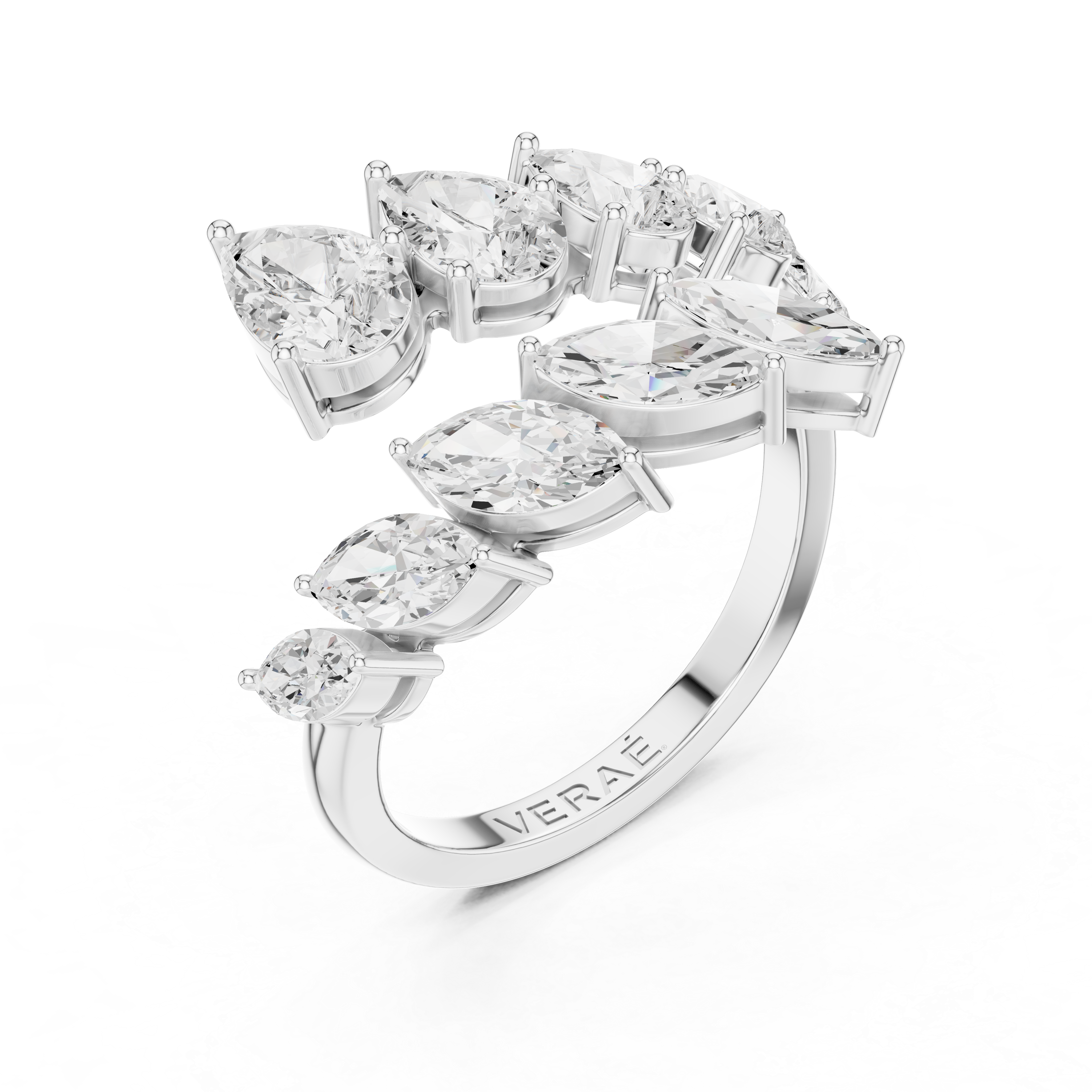 SEREN | The Cascade Marquise & Pear Bypass Ring