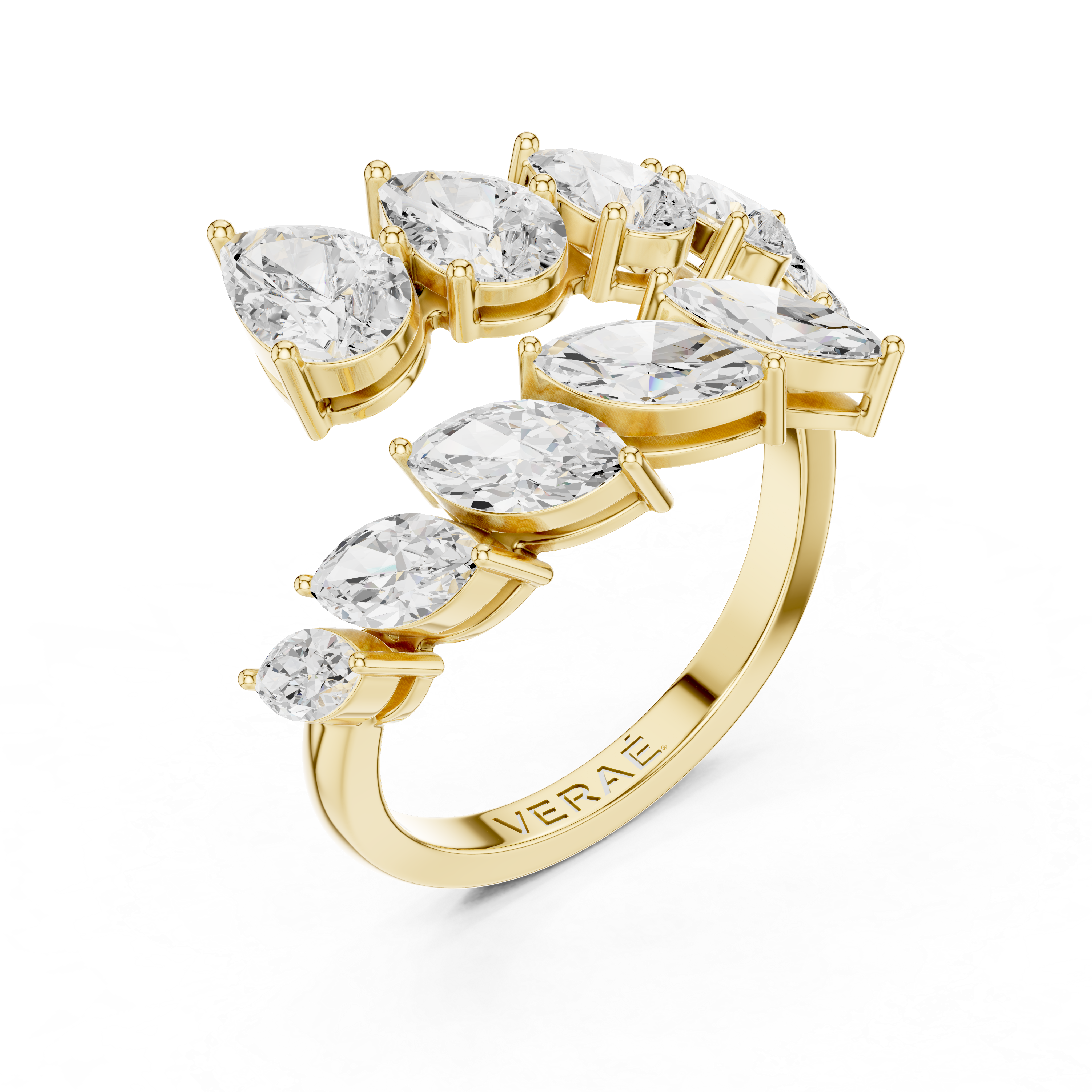 SEREN | The Cascade Marquise & Pear Bypass Ring