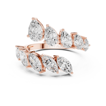 SEREN | The Cascade Marquise & Pear Bypass Ring