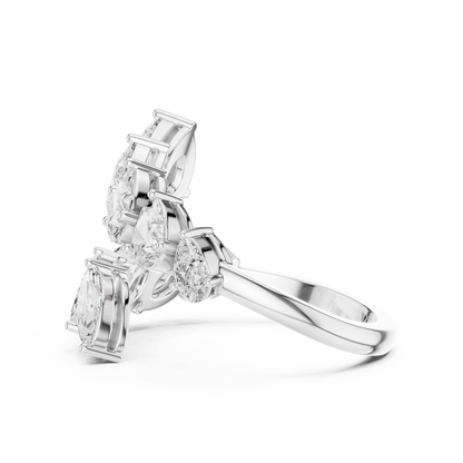 SEREN | The Cascade Marquise & Pear Bypass Ring