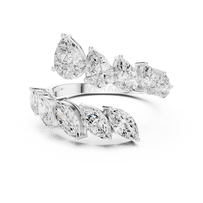 SEREN | The Cascade Marquise & Pear Bypass Ring