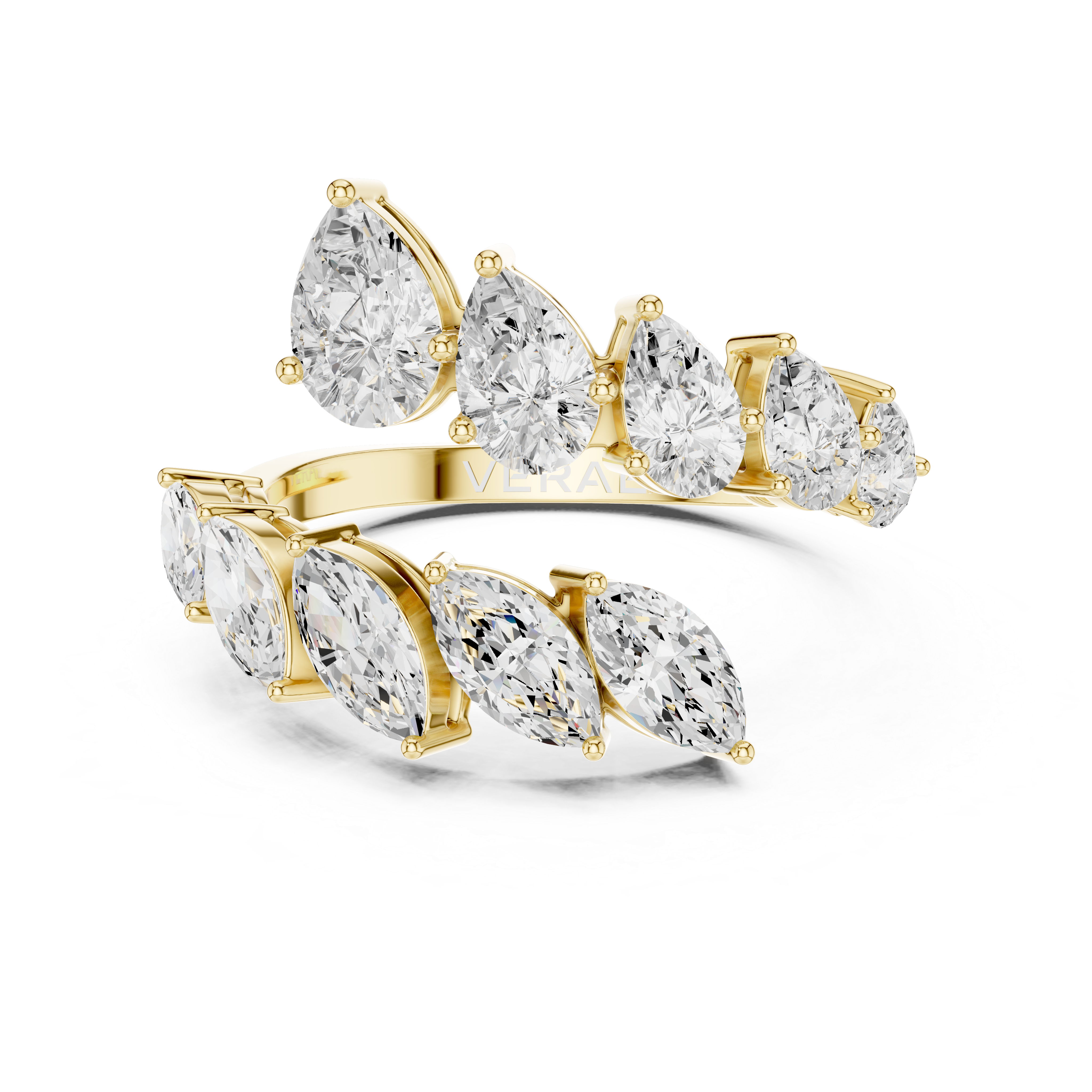 SEREN | The Cascade Marquise & Pear Bypass Ring
