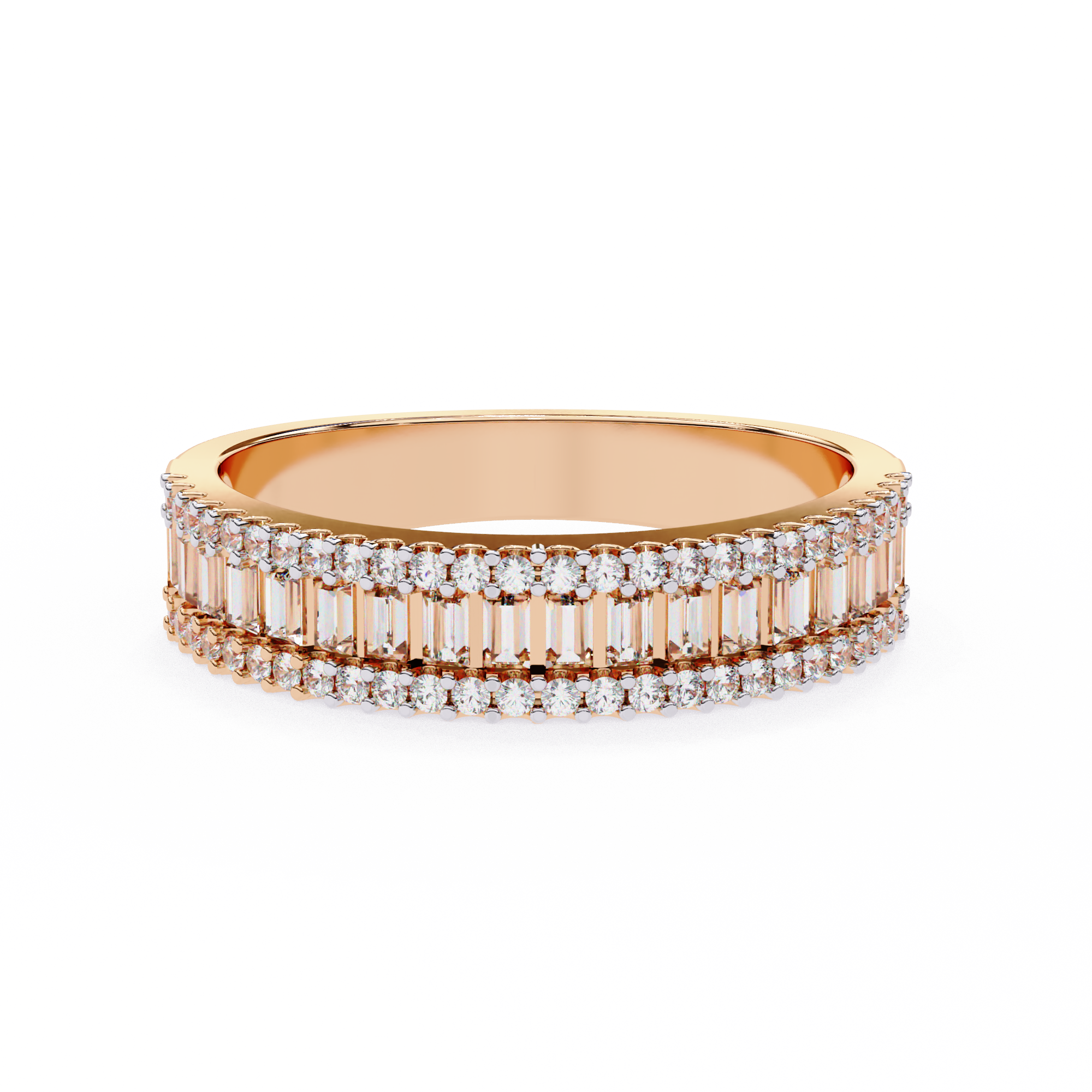 ÉTERNELLE | Double Row Illusion Baguette Eternity Band