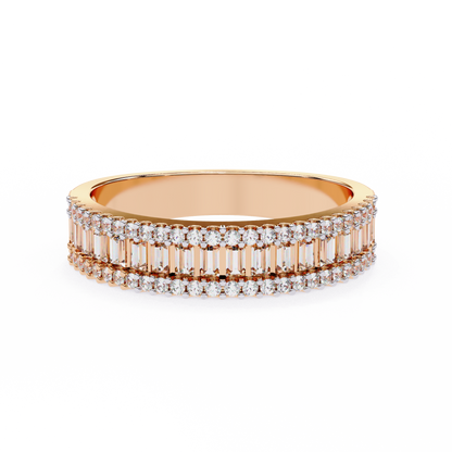 ÉTERNELLE | Double Row Illusion Baguette Eternity Band