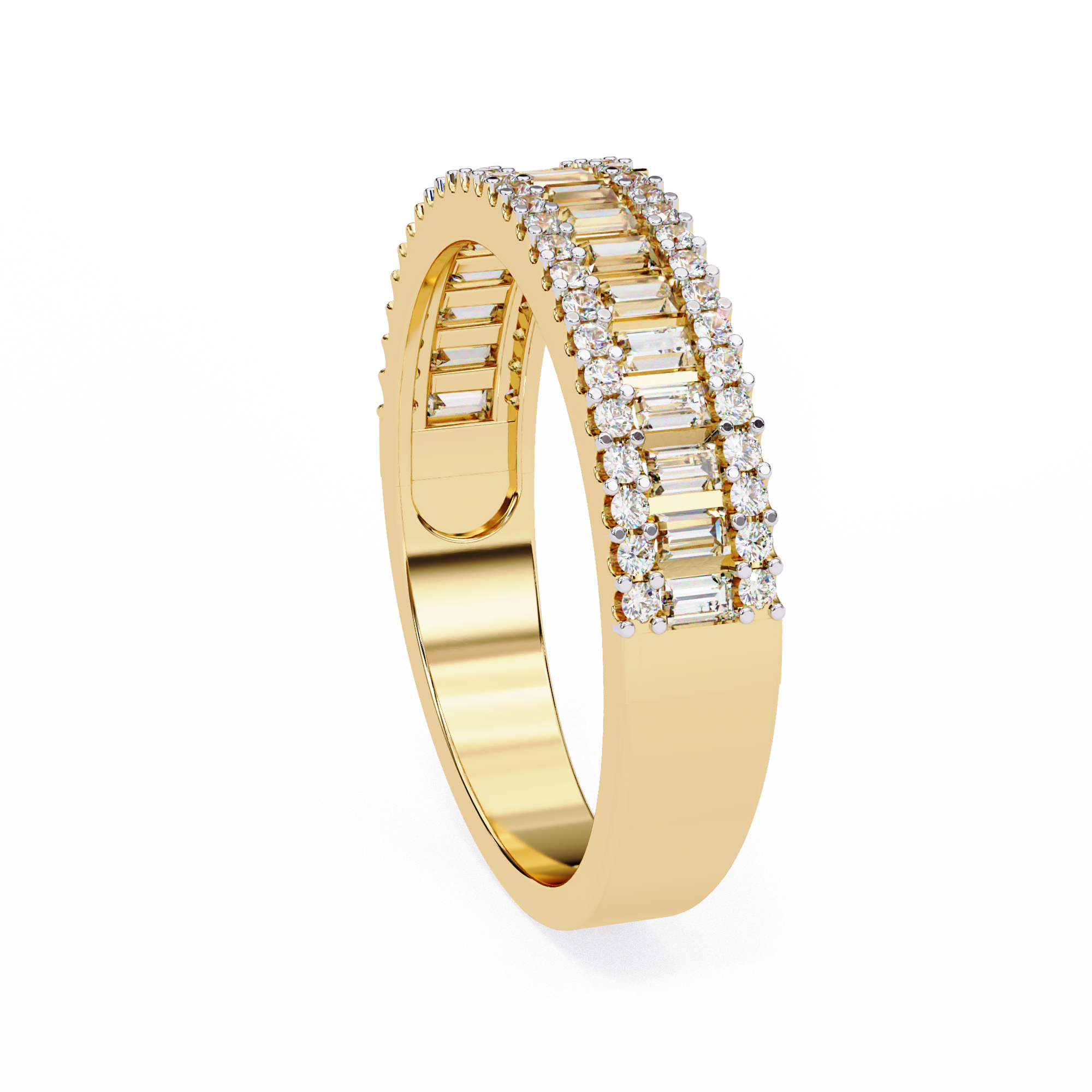 ÉTERNELLE | Double Row Illusion Baguette Eternity Band