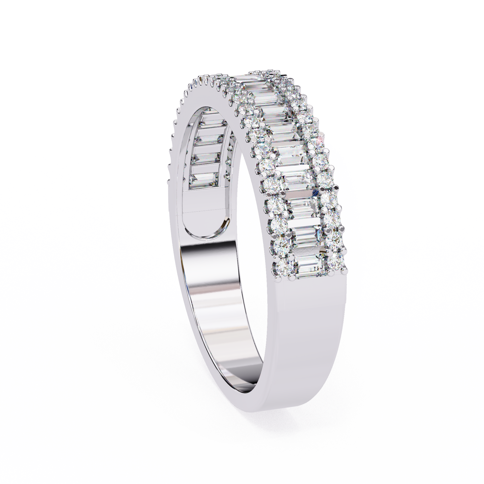 ÉTERNELLE | Double Row Illusion Baguette Eternity Band