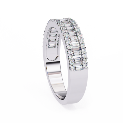 ÉTERNELLE | Double Row Illusion Baguette Eternity Band