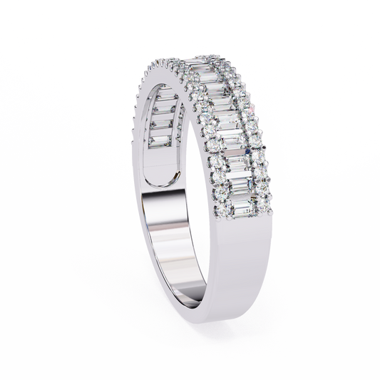 ÉTERNELLE | Double Row Illusion Baguette Eternity Band