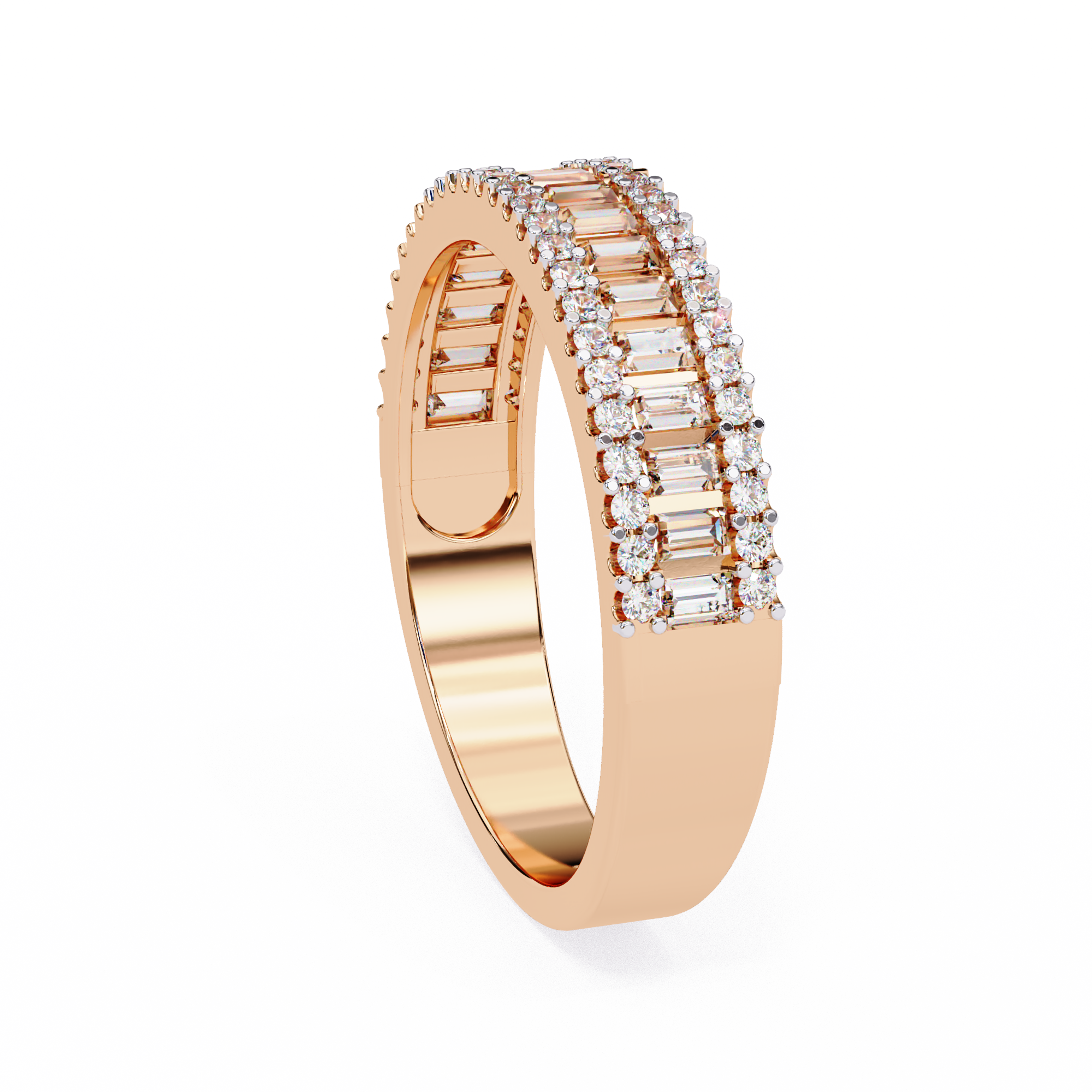 ÉTERNELLE | Double Row Illusion Baguette Eternity Band