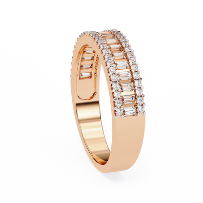 ÉTERNELLE | Double Row Illusion Baguette Eternity Band