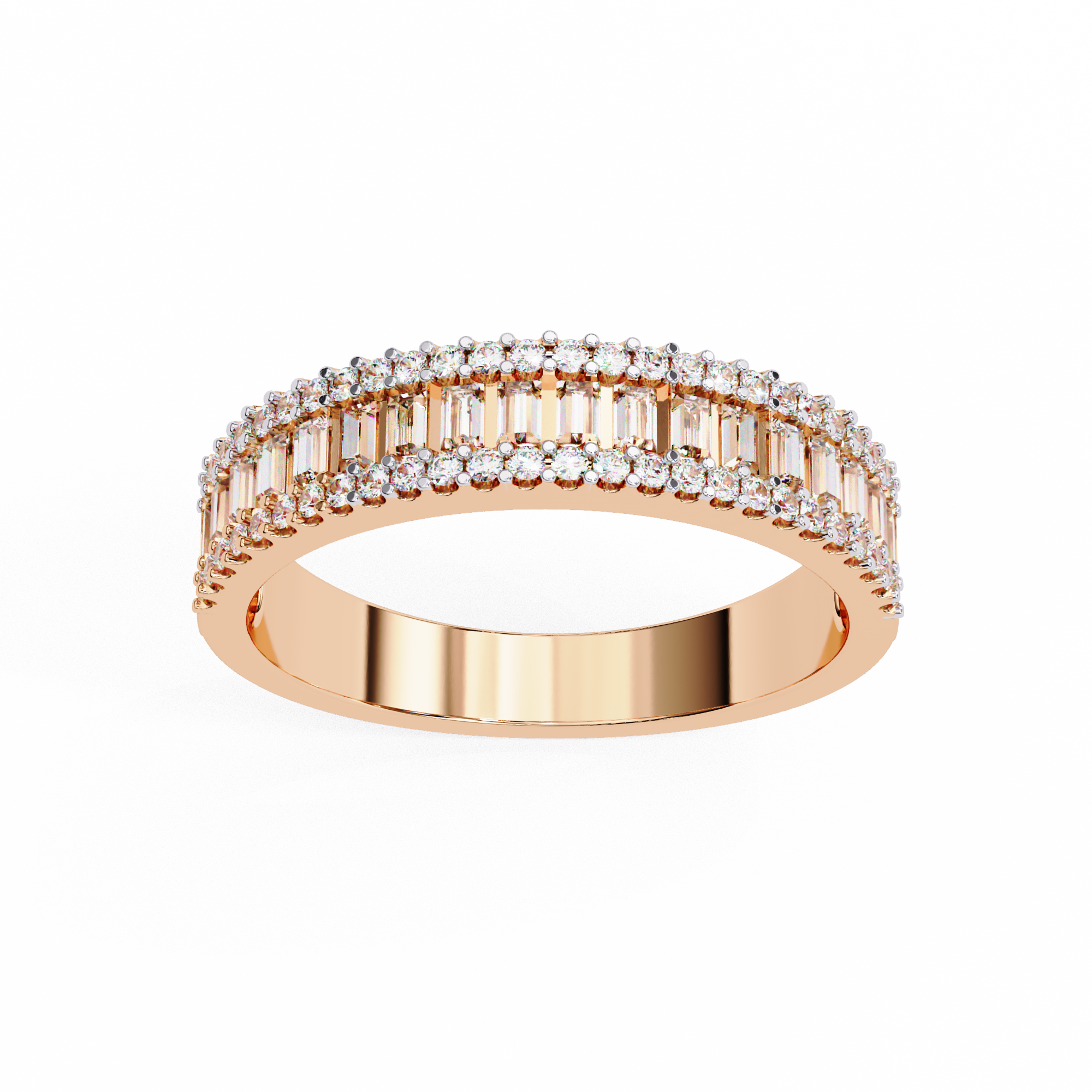 ÉTERNELLE | Double Row Illusion Baguette Eternity Band