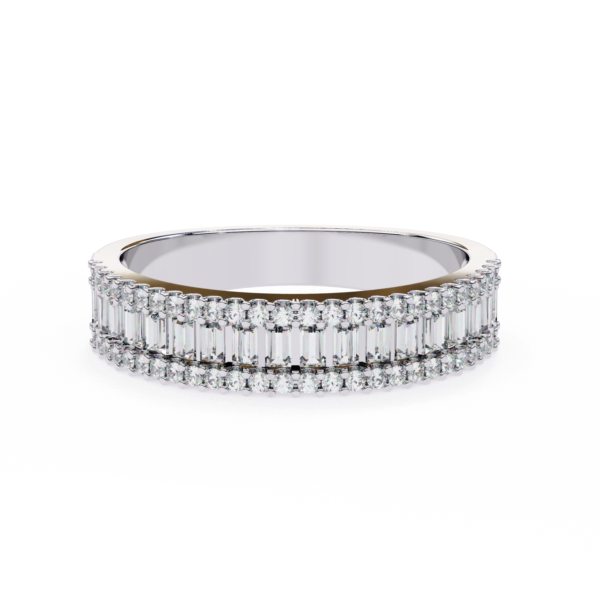 ÉTERNELLE | Double Row Illusion Baguette Eternity Band