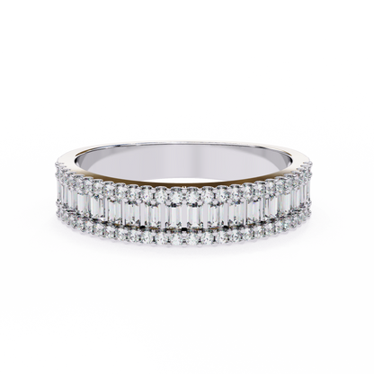 ÉTERNELLE | Double Row Illusion Baguette Eternity Band