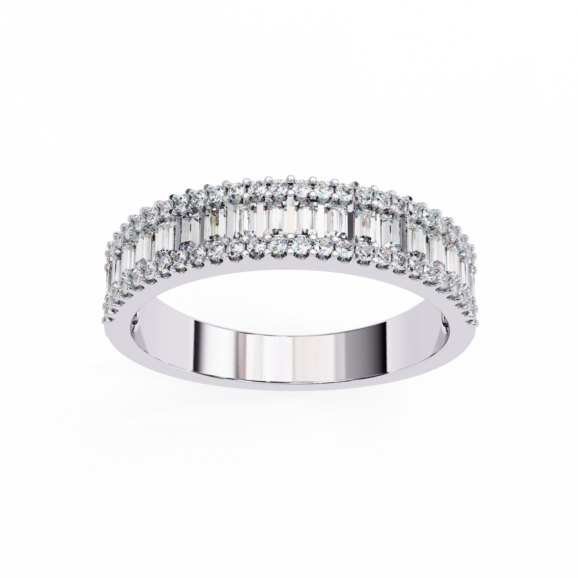 ÉTERNELLE | Double Row Illusion Baguette Eternity Band