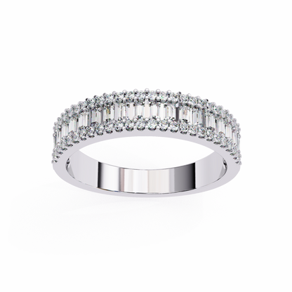 ÉTERNELLE | Double Row Illusion Baguette Eternity Band