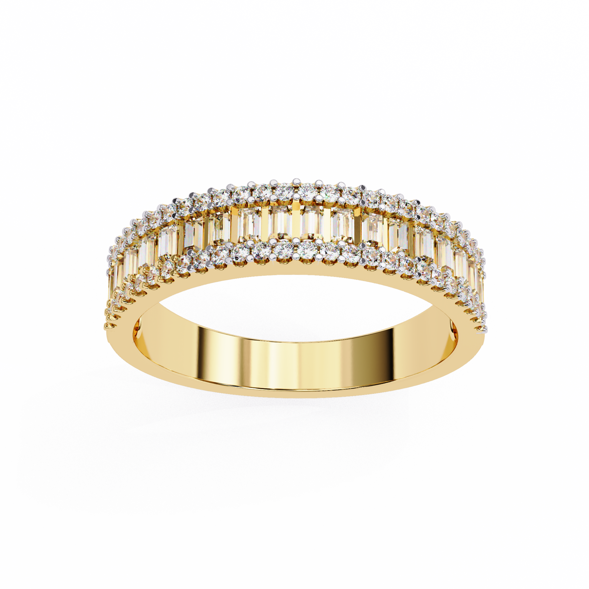 ÉTERNELLE | Double Row Illusion Baguette Eternity Band