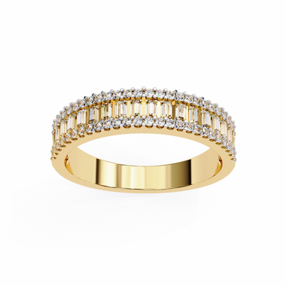 ÉTERNELLE | Double Row Illusion Baguette Eternity Band