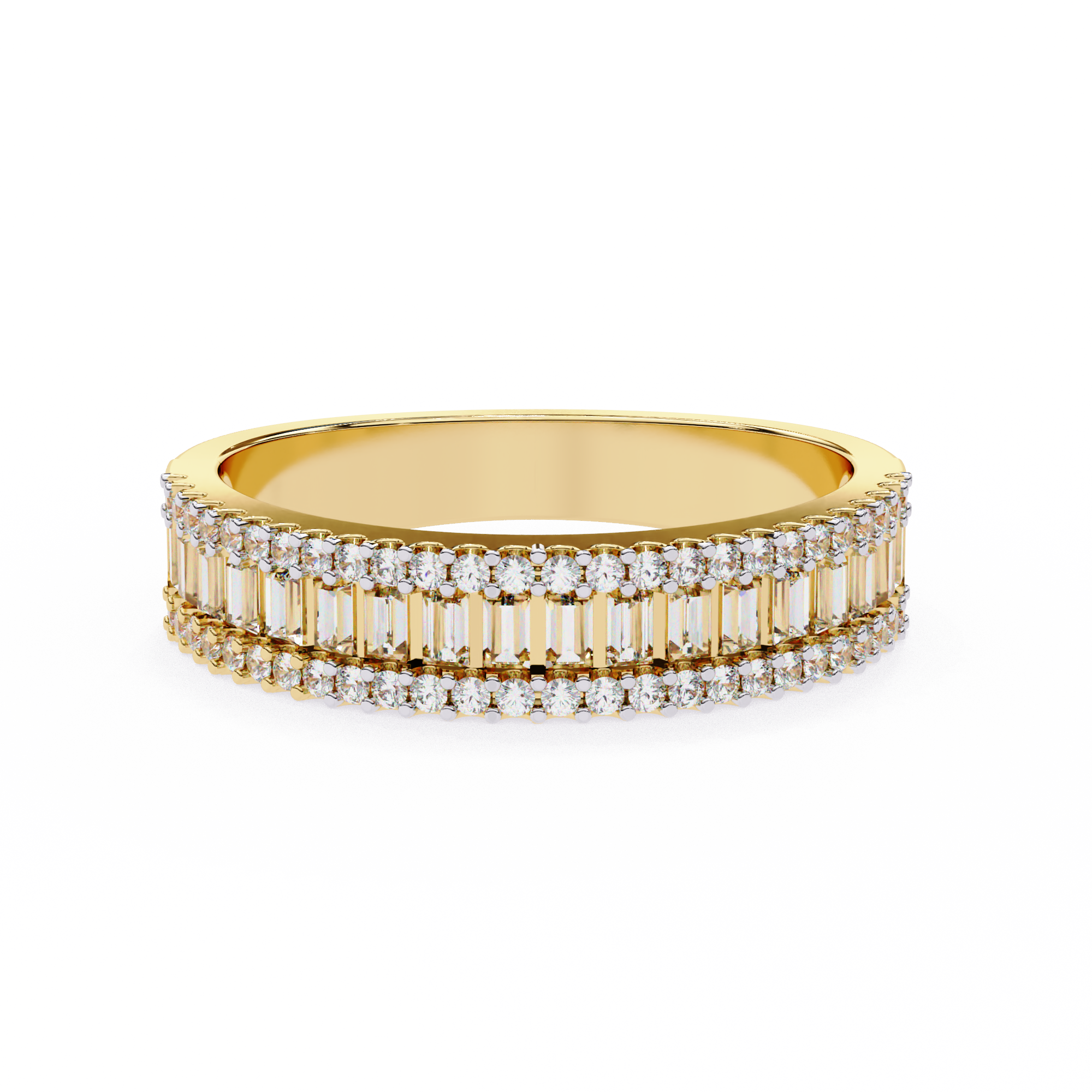 ÉTERNELLE | Double Row Illusion Baguette Eternity Band
