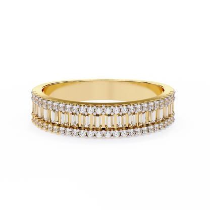 ÉTERNELLE | Double Row Illusion Baguette Eternity Band