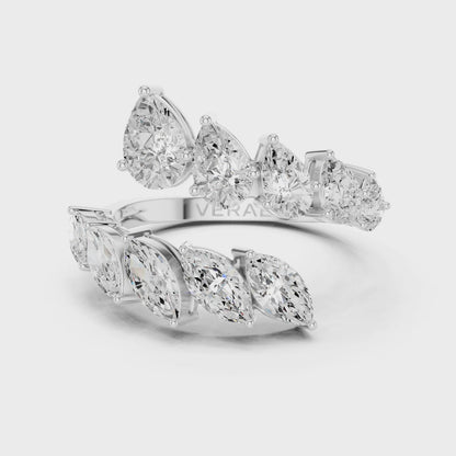 SEREN | The Cascade Marquise & Pear Bypass Ring