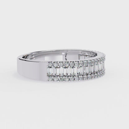 ÉTERNELLE | Double Row Illusion Baguette Eternity Band